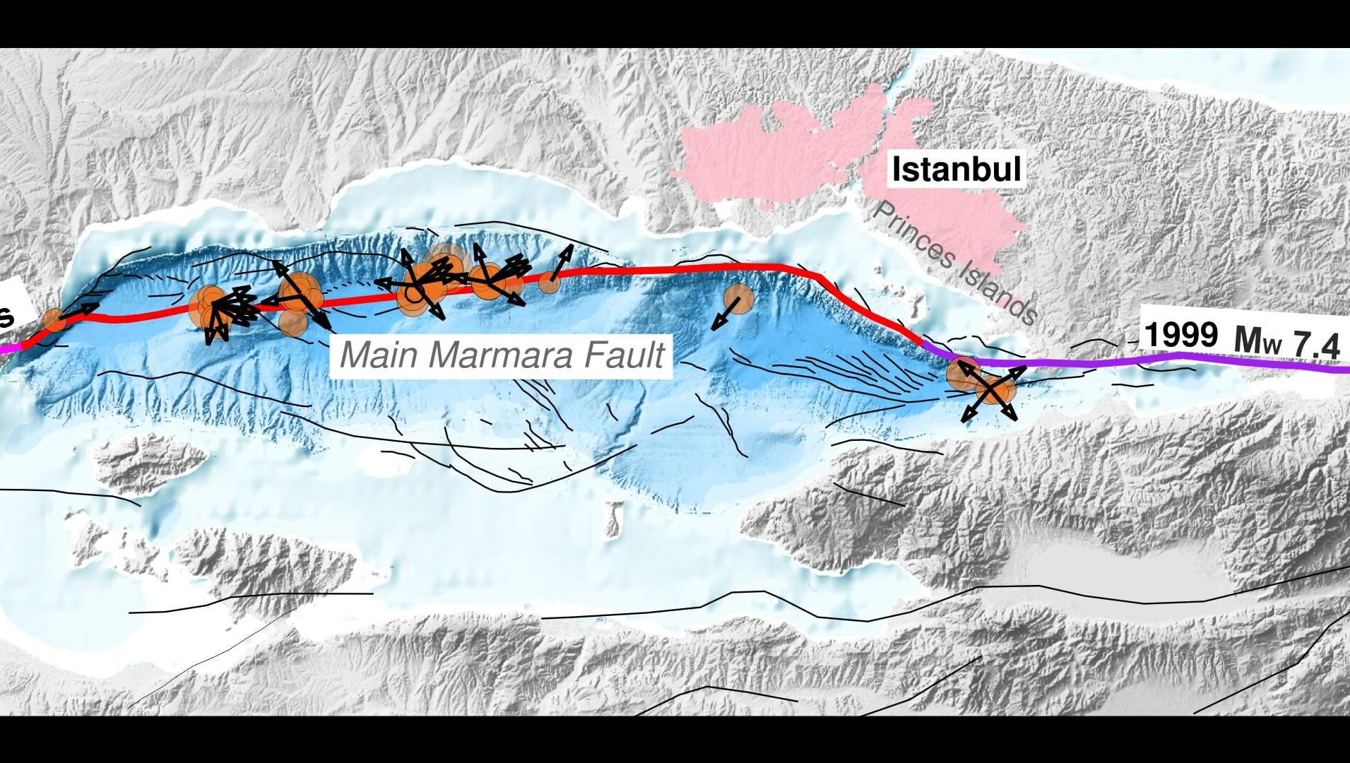 Deprem Kırılma Desenleri, Marmara Fayı'nın İstanbul'a Önemli Ölçüde Sismik Enerji Yönlendirdiğini Ortaya Koyuyor!
