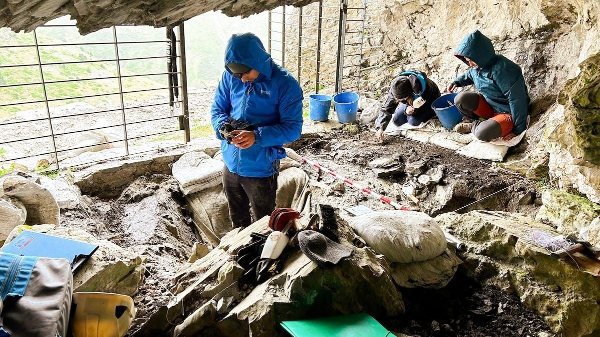 İspanya'daki Pireneler'de, Dağın 2000 Metre Yüksekliğinde An